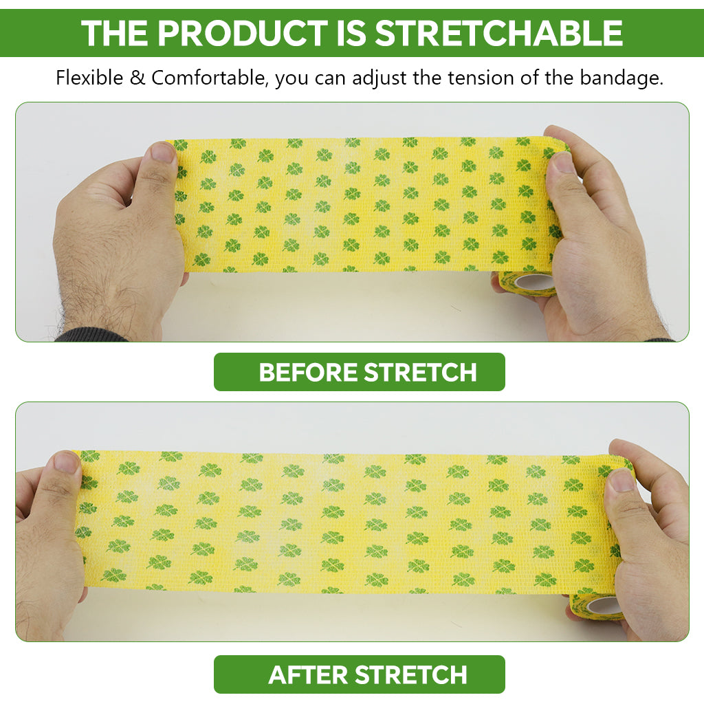 Qpets 6 Rolls Pet Crepe Bandage Bitter Flavored Anti-lick Bandages Non-woven Stretchy Injury Recovery Bandage Cartoon Print Self Adhesive Bandage Wrap, 2.95 inches Wide x 14.76 ft Long Qpets 6 Rolls Pet Crepe Bandage Bitter Flavored Anti-lick Bandages Non-woven Stretchy Injury Recovery Bandage Cartoon Print Self Adhesive Bandage Wrap, 2.95 inches Wide x 14.76 ft Long